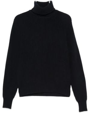 Fortela Ribbed-Knit Roll-Neck Jumper - Black