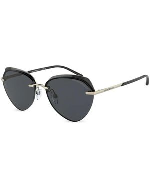 Emporio Armani ジオメトリックフレーム サングラス - ブラック