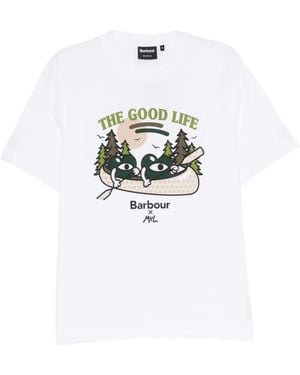 Barbour X Mul Good Life T-Shirt - White