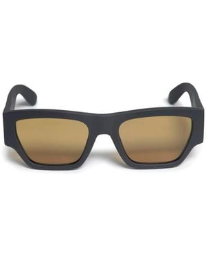 McQueen Angled Rectangle-Frame Sunglasses - Grey