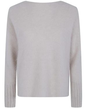 Antonelli Boat-Neck Alpaca Sweater - Gray