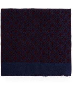 Ferragamo Gancini Monogram Scarf - Blue