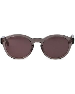 Calvin Klein Round-Frame Logo-Plaque Sunglasses - Purple