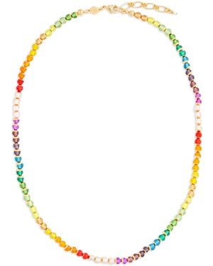 Anni Lu Crystal Beaded Necklace - Metallic