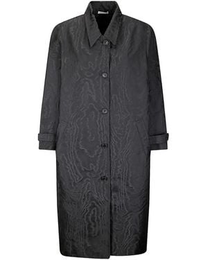 #MSM Textured Buttoned Trench Coat - Grey