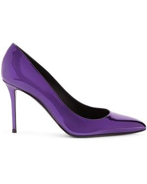 Giuseppe Zanotti Jakye 105Mm Metallic Court Shoes - Purple