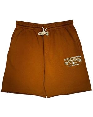 DENIM TEARS African Diaspora Goods Drawstring Shorts - Brown