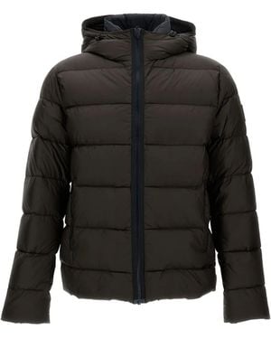 Fay Hooded Quilted Coat - Black