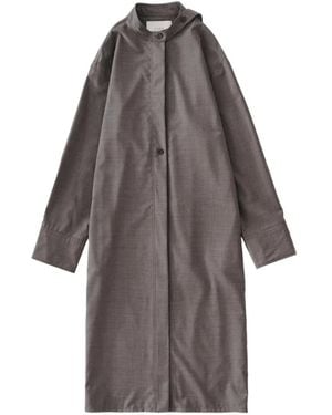Studio Nicholson Wheeler Extended-Collar Midi Dress - Gray