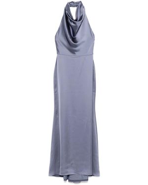 Amsale Cowl Satin Gown - Purple