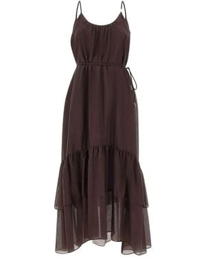 Liu Jo Ruffled Muslin Dress - Brown