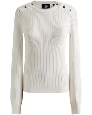 Fusalp Maglione Con Bottoni Sulle Spalle - Bianco