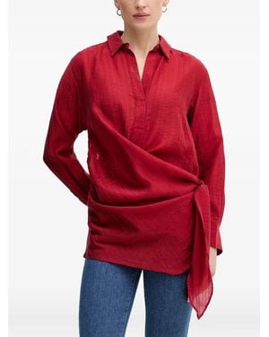 INTROPIA Cosette Wrap-Style Long-Sleeve Top - Red