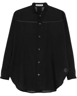Issey Miyake Panelled Long-Sleeve Shirt - Black