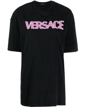 Versace ロゴ Tシャツ - ブラック