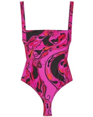 PUCCI Iride-Print Swimsuit - Pink