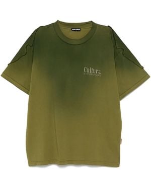 Cultura Embroidered-Logo T-Shirt - Green