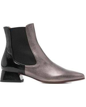 Chie Mihara Helix Pointed-Toe Block-Heel Boots - Brown