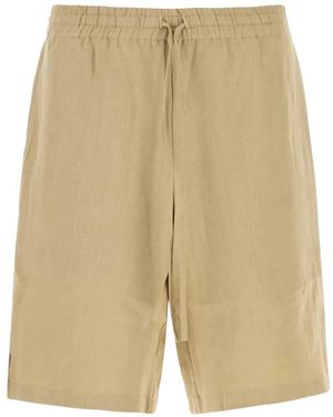 LeKasha Betul Linen Bermuda Shorts - Natural