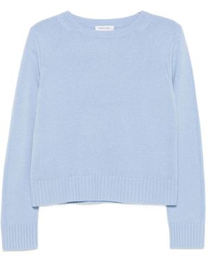 Philo-Sofie Cashmere Crew-Neck Ribbed-Trim Sweater - Blue