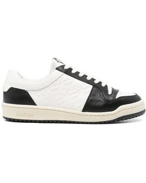 Sandro Low-Top Leather Trainers - White