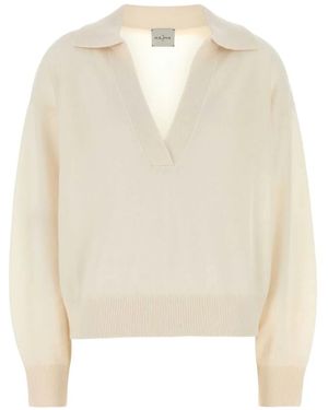 LeKasha Jackson Polo-Neck Cashmere Sweater - Natural