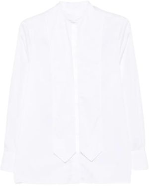 Dondup Tie-Detail Long-Sleeve Shirt - White