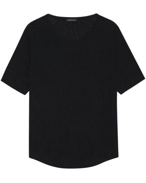 Anine Bing Shay Short-Sleeve T-Shirt - Black