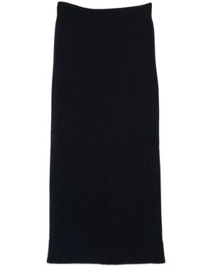 AROVESCIO Falda Midi De Canalé - Negro