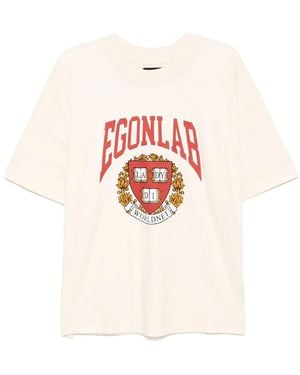 Egonlab Camiseta De Algodón Con Logo Estampado - Blanco