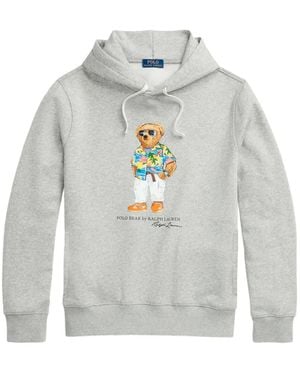 Polo Ralph Lauren Polo Bear Graphic-Print Hoodie - Grey