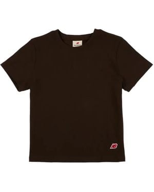 New Balance Logo-Patch T-Shirt - Black