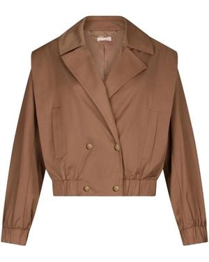 Liu Jo Double-Breasted Jacket - Brown