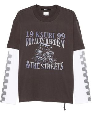 Ksubi プリント ロングtシャツ - グレー