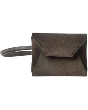 Brunello Cucinelli Pochette En Daim À Dragonne - Gris