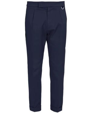 Low Brand Riviera Pleated Trousers - Blue