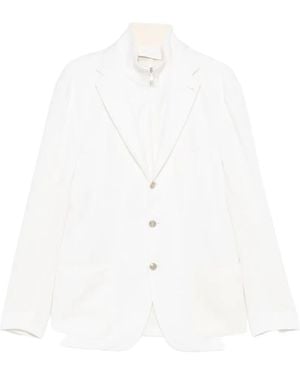 Eleventy Single-Breasted Blazer - White