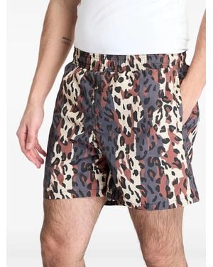 PATTA City Badeshorts Mit Leoparden-Print - Braun