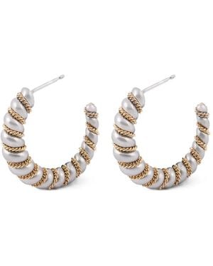 NORMA JEWELLERY Lynx Creolen Mit Knoten - Weiß