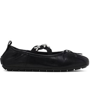 Simone Rocha Embellished Ballet Flats - Black