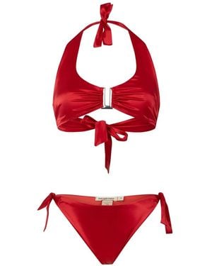 Paramidonna Jane Tie-Detail Bikini - Red