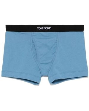 Tom Ford ロゴ ボクサーパンツ - ブルー