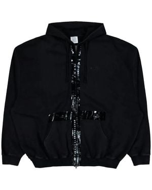 Vetements Hoodie À Fermeture Zippée - Noir