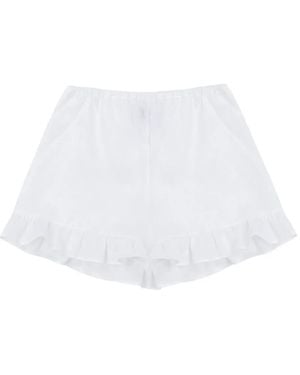 Sleeper Shorts Con Ruches - Bianco