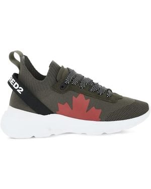 DSquared² Logo-Print Sneakers - Green