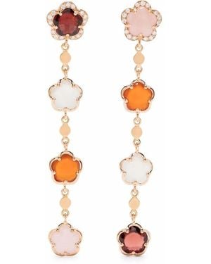 Pasquale Bruni Pendientes Figlia Dei Fiori En Oro De 18 Ct Con Diamantes - Blanco