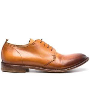 Moma Lace-Up Leather Derby Shoes - Brown