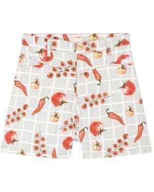 Favorite People Piadina Printed Shorts - White