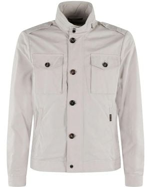 Moorer Giacca Con Logo - Grigio