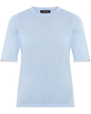 Fabiana Filippi Fine-Knit T-Shirt - Blue